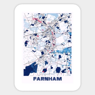 Farnham - United Kingdom MilkTea City Map Sticker